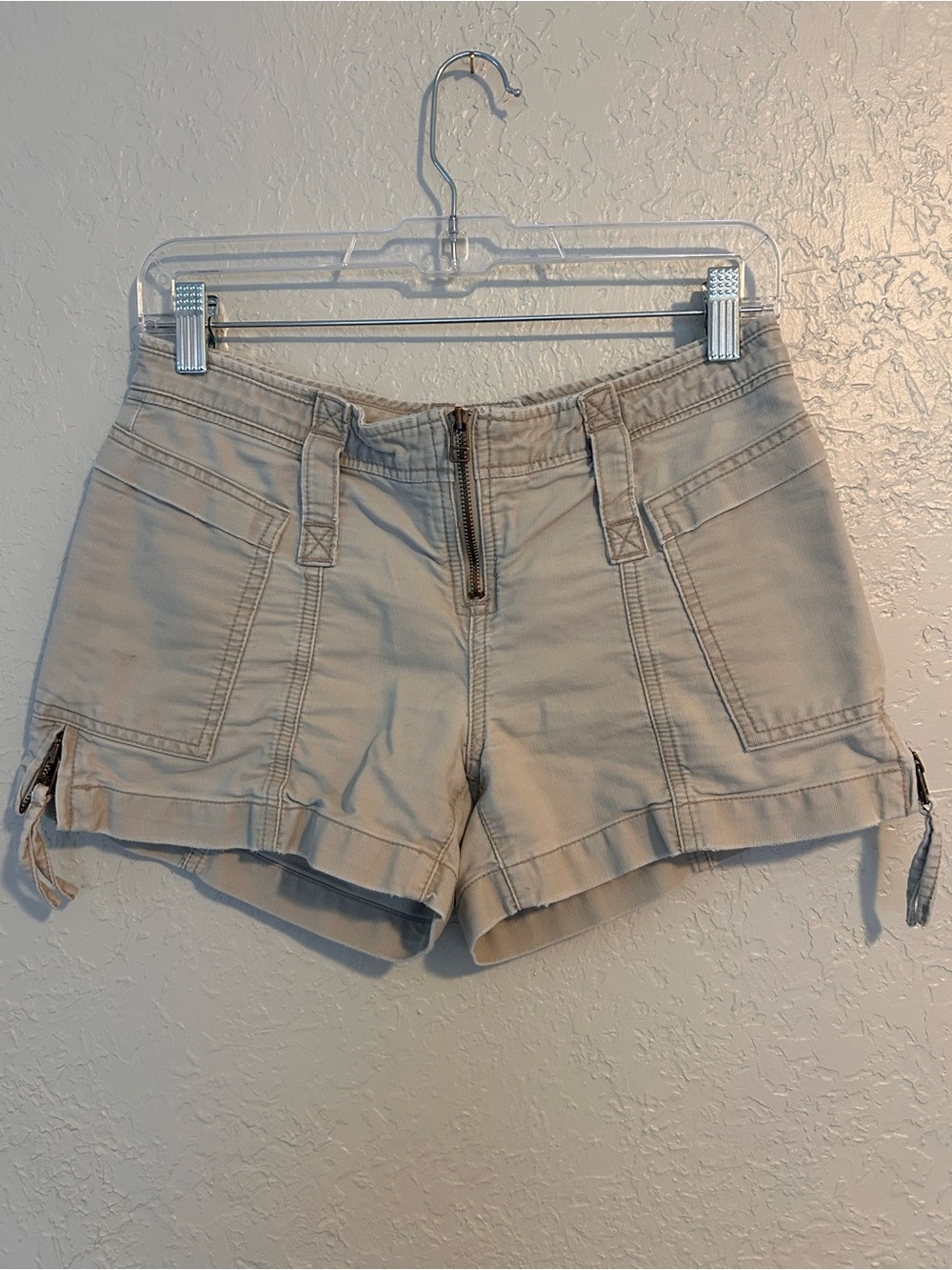 Beige Cargo Utility Women's Shorts